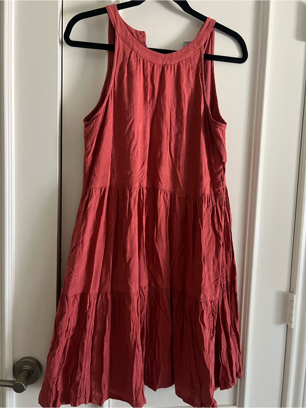 Old Navy Coral Sleeveless Tiered Dress